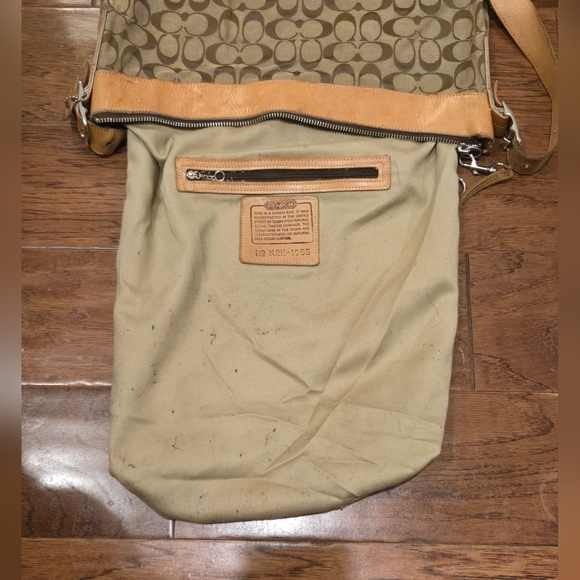 Coach K2H-1955 Chelsea Duffel Convertible Signature Logo Canvas & Leather Hobo - Picture 12 of 14